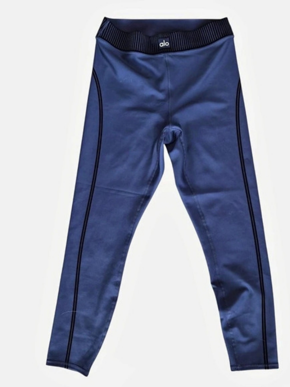 Alo Airlift High-Waist 7/8 Line Up Legging Leggings in Blue Size Large